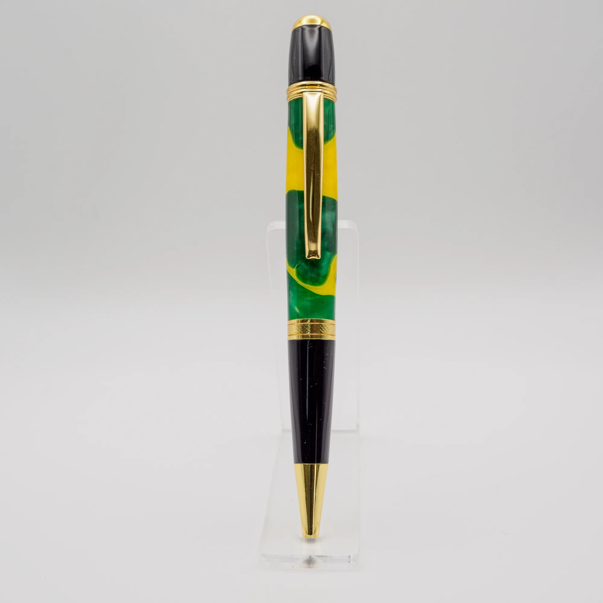 Yellow & Green resin swirl
