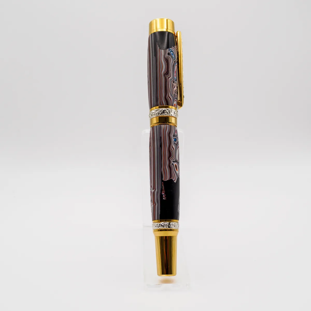 Jeep Fordite & Sterling Silver Plated Accents rollerball, sourced Detroit (second view)