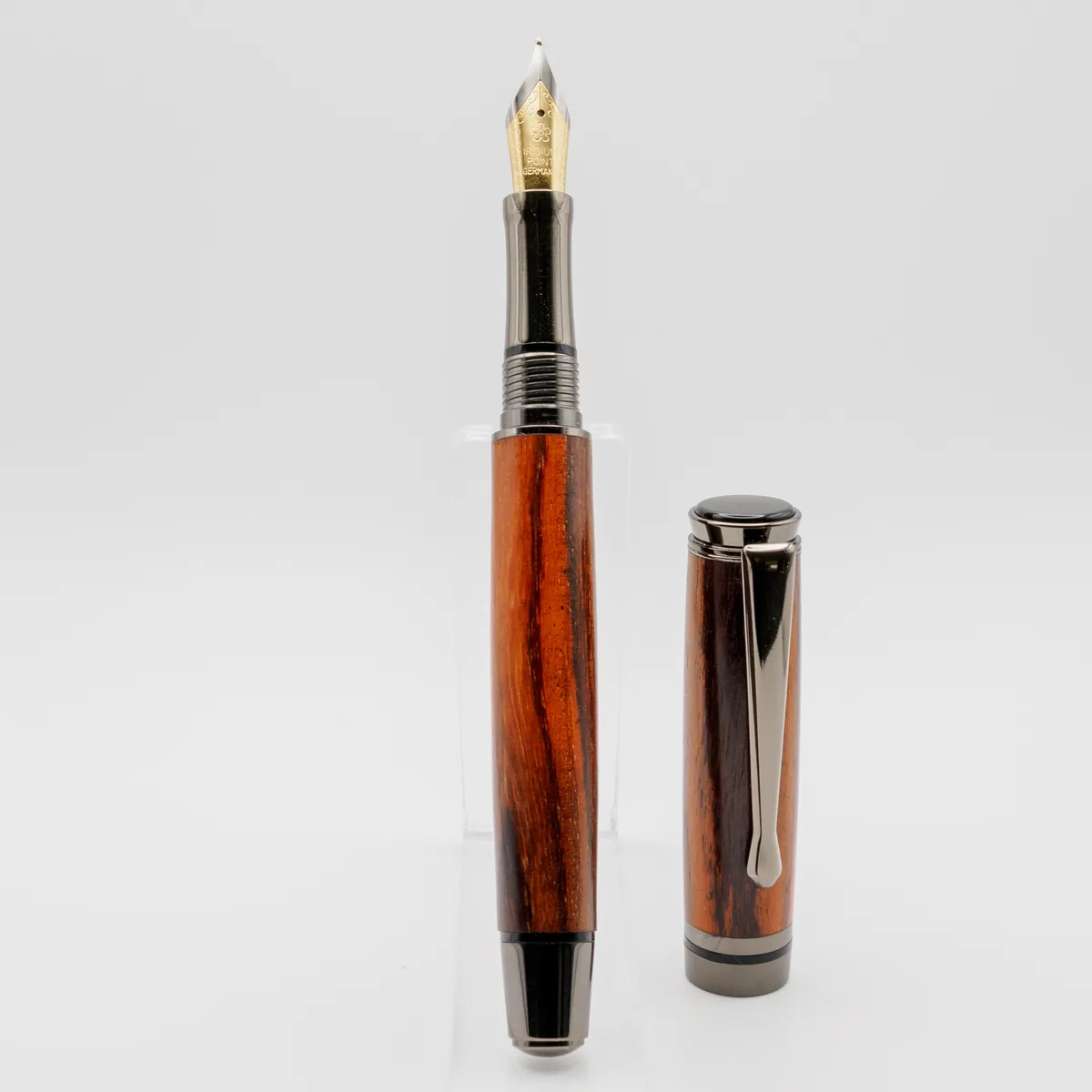 Macassar Ebony Fountain Pen, sourced Africa reclaimed timber (second view)