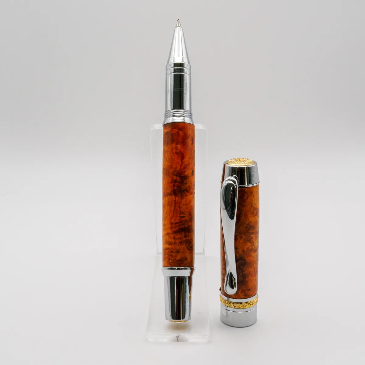 Amboyna Burl rollerball, sourced Indonesia (second view)